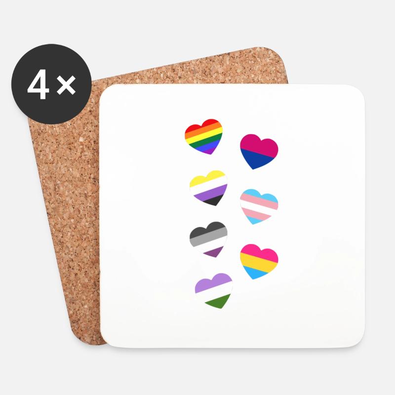 pride month - Coasters (set of 4) - white
