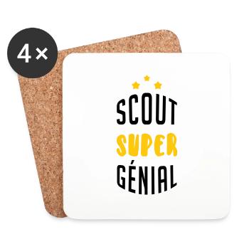 Scout Super Génial - Dessous de verre (lot de 4) - blanc - Devant