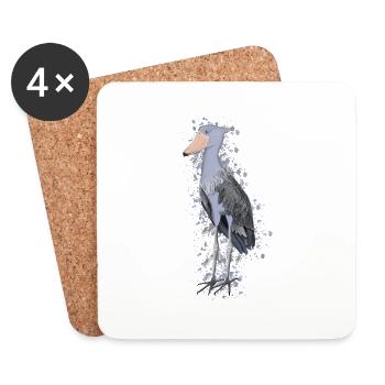 Shoebill Bird Bird Lover Birdwatcher - Coasters (set of 4) - white - Front