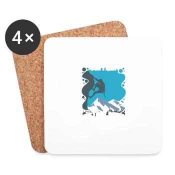 Klettern - Untersetzer (4er-Set) - Weiß - Vorne
