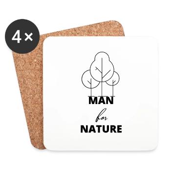 L’homme pour la nature - Dessous de verre (lot de 4) - blanc - Devant