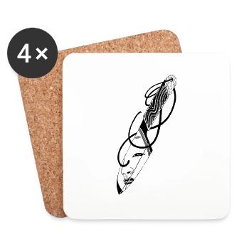 Second Thoughts ? - Coasters (set of 4) - white - Front