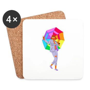 Lgbtq Women Flag LGBTQ - Coasters (set of 4) - white - Front