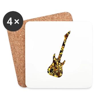 GialloInBolle guitar - Coasters (set of 4) - white - Front