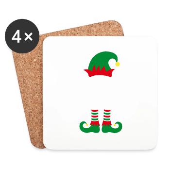The FIXER ELF Santas Little Helper Christmas gift - Coasters (set of 4) - white - Front