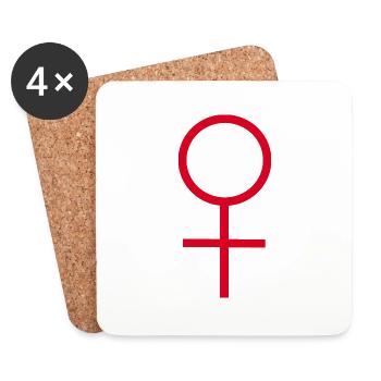 Women's Day - Coasters (set of 4) - white - Front