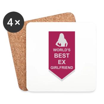 worlds best ex girlfriend - Untersetzer (4er-Set) - Weiß - Vorne