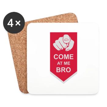 Viens à moi bro - Dessous de verre (lot de 4) - blanc - Devant