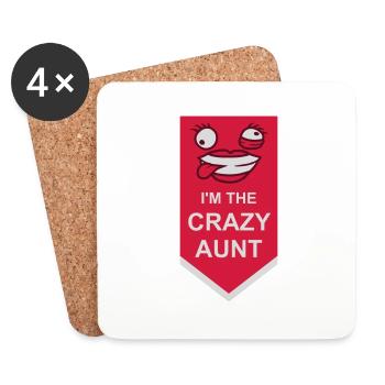 à The Crazy Aunt - Dessous de verre (lot de 4) - blanc - Devant