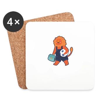 Football Coach Team Children Boy - Coasters (set of 4) - white - Front