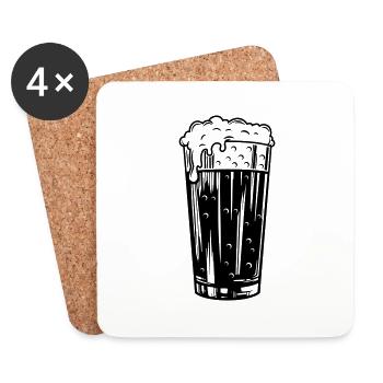 Beer - Coasters (set of 4) - white - Front