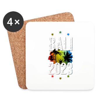 Bali 2023 - Dessous de verre (lot de 4) - blanc - Devant