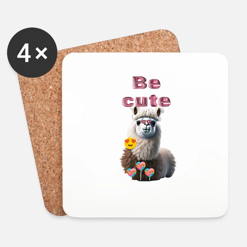 Be Cute - Untersetzer (4er-Set) - Weiß