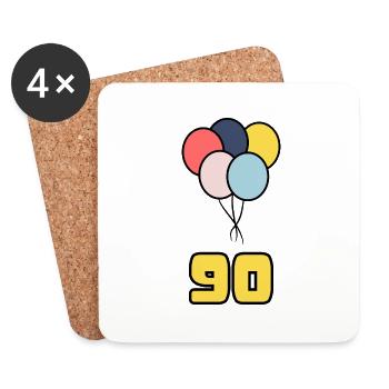 HAPPY BIRTHDAY. HAPPY BIRTHDAY. ANNIVERSARY. - Coasters (set of 4) - white - Front