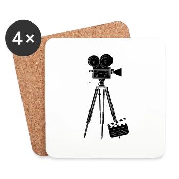 Camera - Coasters (set of 4) - white - Front
