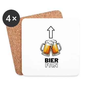Doppelten Hochgenuss - Untersetzer (4er-Set) - Weiß - Vorne