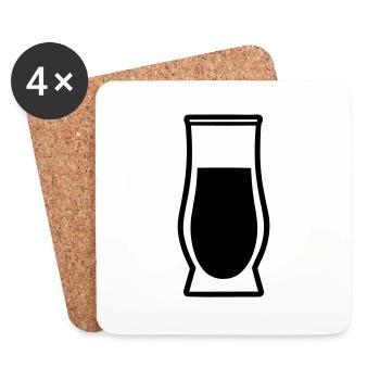 Simple boire verre - Dessous de verre (lot de 4) - blanc - Devant