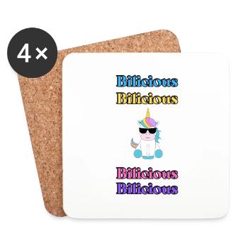 Bilicious - Dessous de verre (lot de 4) - blanc - Devant
