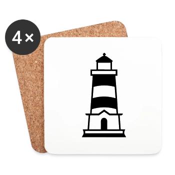 Phare - Dessous de verre (lot de 4) - blanc - Devant