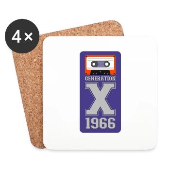 1966 Generation X space - Coasters (set of 4) - white - Front