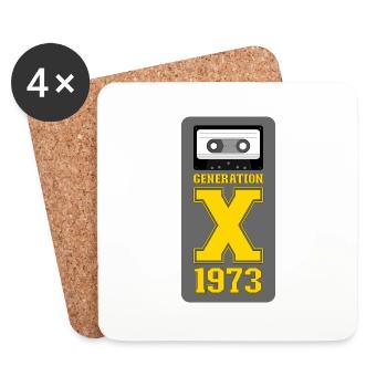 1973 Génération X Punk - Dessous de verre (lot de 4) - blanc - Devant