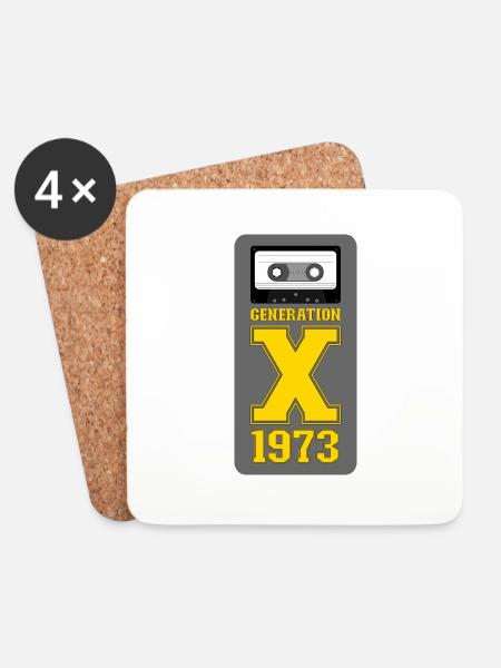 1973 Generation X Punk - Untersetzer (4er-Set) - Weiß