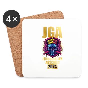 Jga 2024 Totenkopf - Untersetzer (4er-Set) - Weiß - Vorne