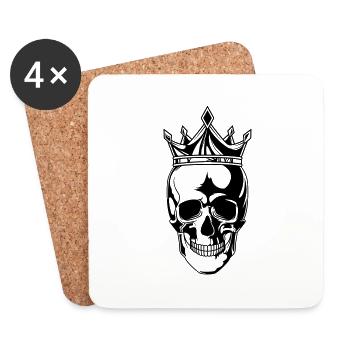 skull king - Coasters (set of 4) - white - Front