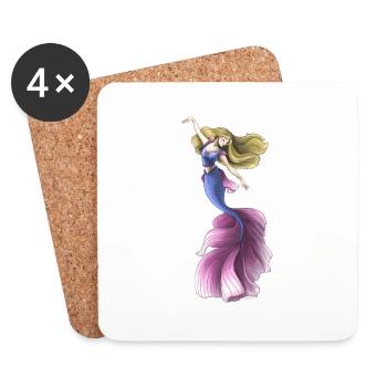 Mermaid - Coasters (set of 4) - white - Front