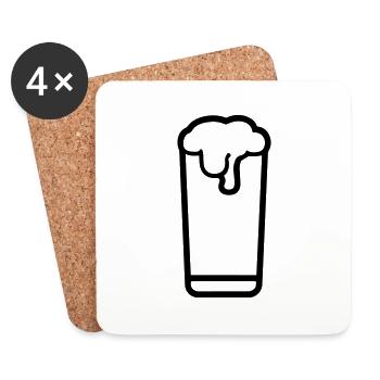 Beer - Coasters (set of 4) - white - Front