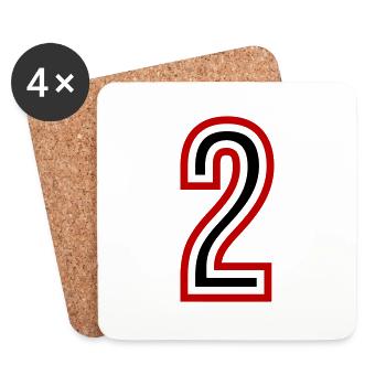 Maillot 2 Nombre d’années - Dessous de verre (lot de 4) - blanc - Devant