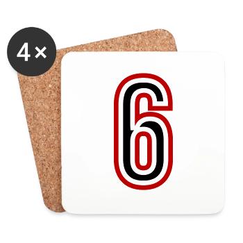 Maillot 6 Années - Dessous de verre (lot de 4) - blanc - Devant