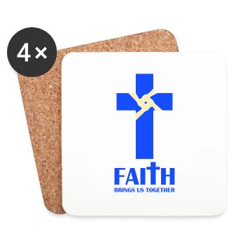 faith brings us together - Coasters (set of 4) - white - Front