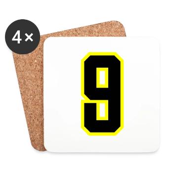 Justaucorps à 9 chiffres - Dessous de verre (lot de 4) - blanc - Devant
