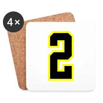 2 Number Leotard - Coasters (set of 4) - white - Front