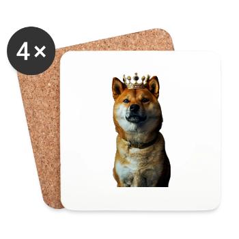 Shiba Inu - Untersetzer (4er-Set) - Weiß - Vorne