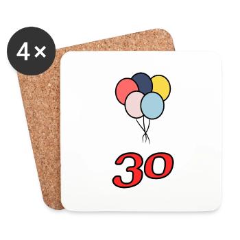 30. 30 YEARS. 30th ANNIVERSARY. 30 YEARS ANNIVERSARY. - Coasters (set of 4) - white - Front