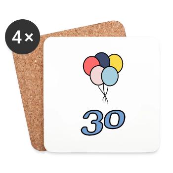 30. 30 YEARS. 30th ANNIVERSARY. 30 YEARS ANNIVERSARY. - Coasters (set of 4) - white - Front