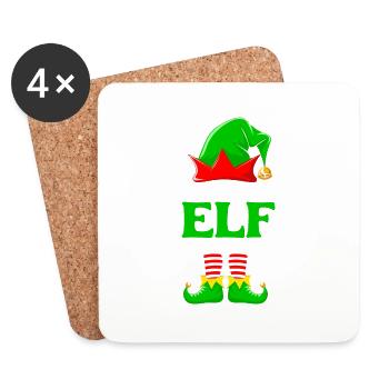 I'm Not An Elf I'm Just Short Santa Christmas - Untersetzer (4er-Set) - Weiß - Vorne
