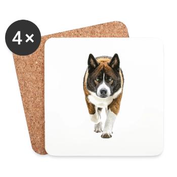 Akita - Untersetzer (4er-Set) - Weiß - Vorne