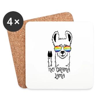 Pas de drame Lama - Dessous de verre (lot de 4) - blanc - Devant
