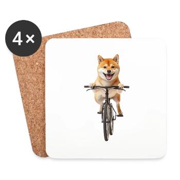Shiba Inu - Untersetzer (4er-Set) - Weiß - Vorne