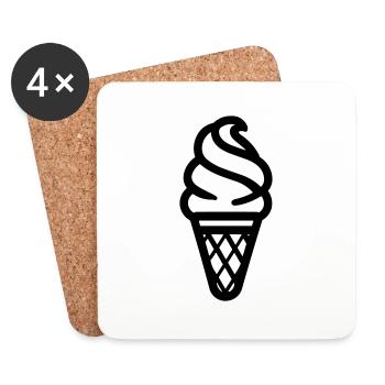 Eis - Untersetzer (4er-Set) - Weiß - Vorne