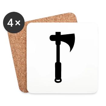 axe - Coasters (set of 4) - white - Front
