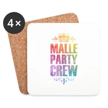 Malle Party Crew Vacances colorées - Dessous de verre (lot de 4) - blanc - Devant