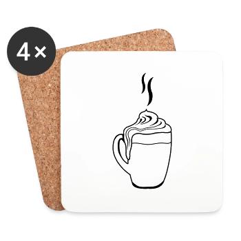Hot Chocolate 01 - Coasters (set of 4) - white - Front