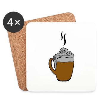hot chocolate - Coasters (set of 4) - white - Front