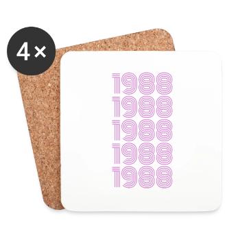 1988 - Coasters (set of 4) - white - Front