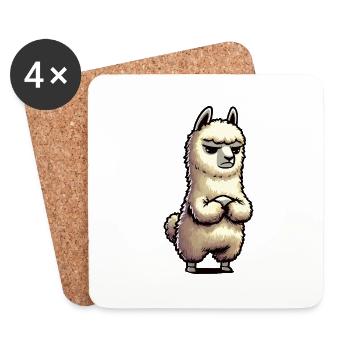 alpaca llama owner alpaca llamas llamas llamas - Coasters (set of 4) - white - Front