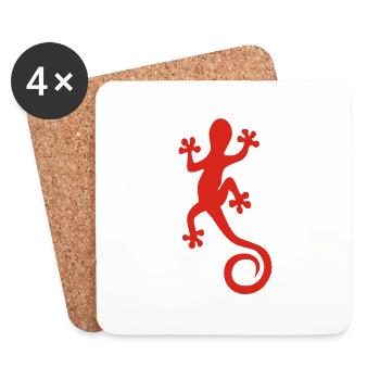 gecko - Untersetzer (4er-Set) - Weiß - Vorne